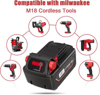 JYJZPB 5.5Ah M18 18V Li-Ion akkumulátor Milwaukee-hez, 2db csomag 5