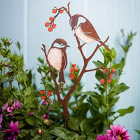 Decorațiune de grădină JYUECIAN în formă de pasăre, figurină pițigoi rezistentă la intemperii, ornament de grădină 60 cm 3
