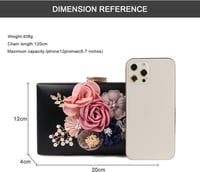 Jywmsc Virágos Estélyi Clutch Fekete Gyöngy Esküvői Táska 3