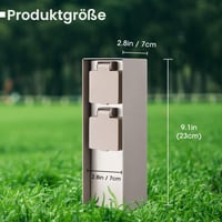 Záhradný stĺpik so zásuvkami JZ CTG, 2 zásuvky, max. 3680 W, IP44 na vonkajšie použitie, hranatý, nehrdzavejúca oceľ 4