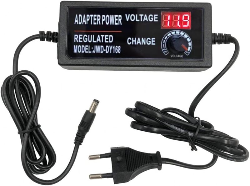 JZK 3-12V 5A Digitális Kijelzős Szabályozható Tápegység 60W AC/DC Konverter