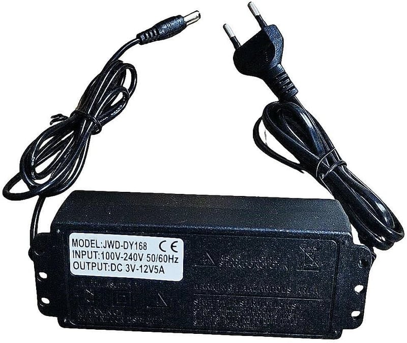 JZK 3-12V 5A Digitális Kijelzős Szabályozható Tápegység 60W AC/DC Konverter