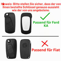Náhradný obal autokľúča s 3 tlačidlami pre Ford KA MK2 2008-2016, kryt diaľkového ovládača s nevybrúsenou čepeľou SPI22 6