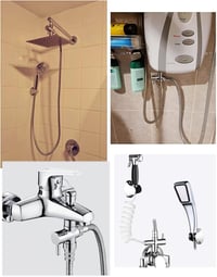 JZK 3 Utas Zuhanyfej Elosztó Szelep 1/2" Réz Zuhanyadapter Vízcsap Osztó 4