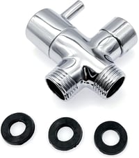 JZK 3 Utas Zuhanyfej Elosztó Szelep 1/2" Réz Zuhanyadapter Vízcsap Osztó 1
