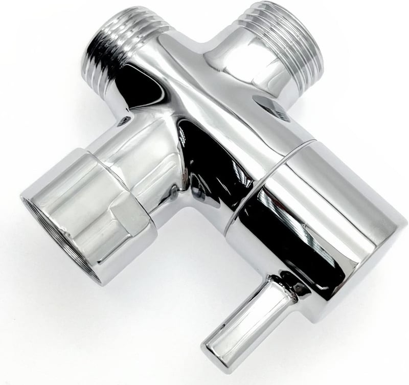 JZK 3 Utas Zuhanyfej Elosztó Szelep 1/2" Réz Zuhanyadapter Vízcsap Osztó