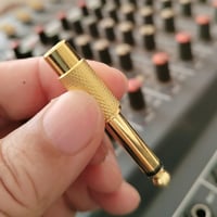 JZK 5db 6.35mm Mono Jack RCA Adapter Aranyozott Audio Konverter Fejhallgatóhoz TV-hez 6