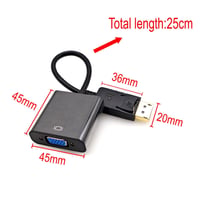 JZK DisplayPort DP - VGA Adapter Kábel, 1080P Aranyozott Egyirányú Átalakító Lenovo Dell HP ASUS Laptopokhoz és Monitorokhoz, 25 cm 3