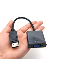 JZK DisplayPort DP - VGA Adapter Kábel, 1080P Aranyozott Egyirányú Átalakító Lenovo Dell HP ASUS Laptopokhoz és Monitorokhoz, 25 cm 6