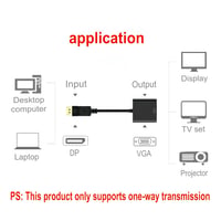 JZK DisplayPort DP - VGA Adapter Kábel, 1080P Aranyozott Egyirányú Átalakító Lenovo Dell HP ASUS Laptopokhoz és Monitorokhoz, 25 cm 4