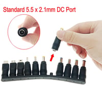 JZK Univerzális USB-DC Kábel 11 Cserélhető Adapterrel - 5.5x2.1mm - Laptop, Router, LED Eszközök, Töltők Kompatibilis Csatlakozókészlet 3