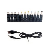 JZK Univerzális USB-DC Kábel 11 Cserélhető Adapterrel - 5.5x2.1mm - Laptop, Router, LED Eszközök, Töltők Kompatibilis Csatlakozókészlet 1
