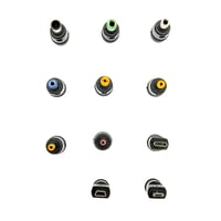 JZK Univerzális USB-DC Kábel 11 Cserélhető Adapterrel - 5.5x2.1mm - Laptop, Router, LED Eszközök, Töltők Kompatibilis Csatlakozókészlet 4