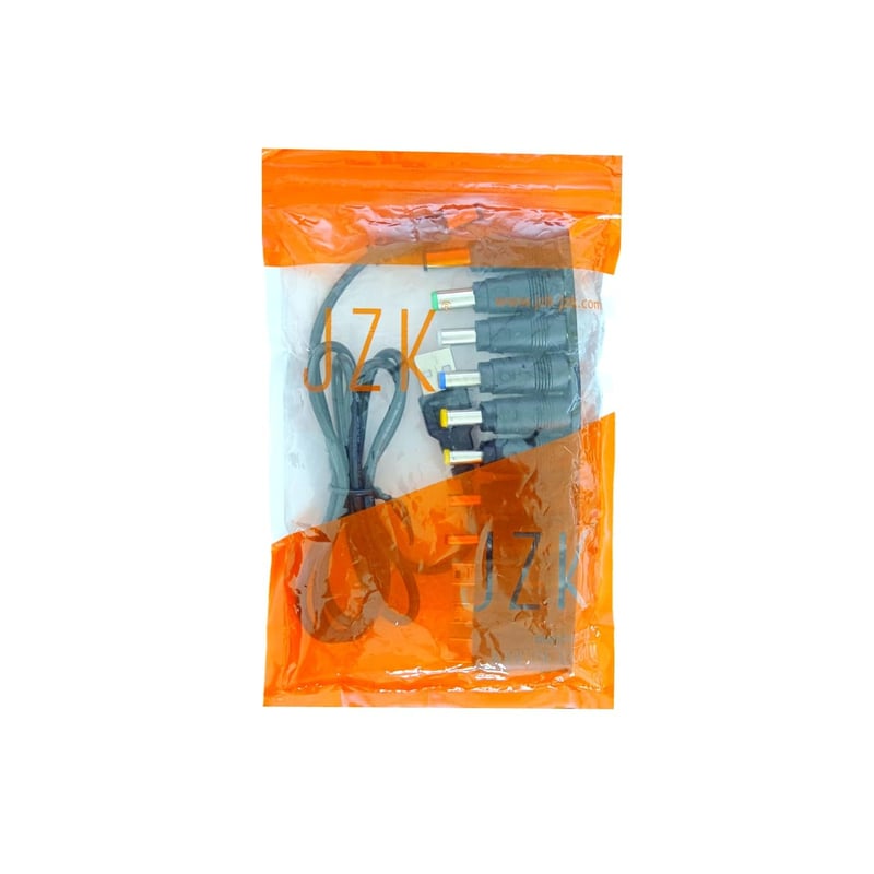JZK Univerzális USB-DC Kábel 11 Cserélhető Adapterrel - 5.5x2.1mm - Laptop, Router, LED Eszközök, Töltők Kompatibilis Csatlakozókészlet