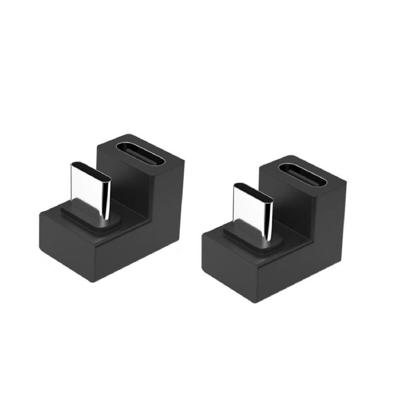 JZK USB-C 3.1 180-stupňový adaptér, 10 Gbps, samec-samica, 2 ks