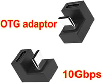 JZK USB-C 3.1 90 fokos adapter 10Gbps Type-C OTG csatlakozó MacBook Samsung Galaxy 5