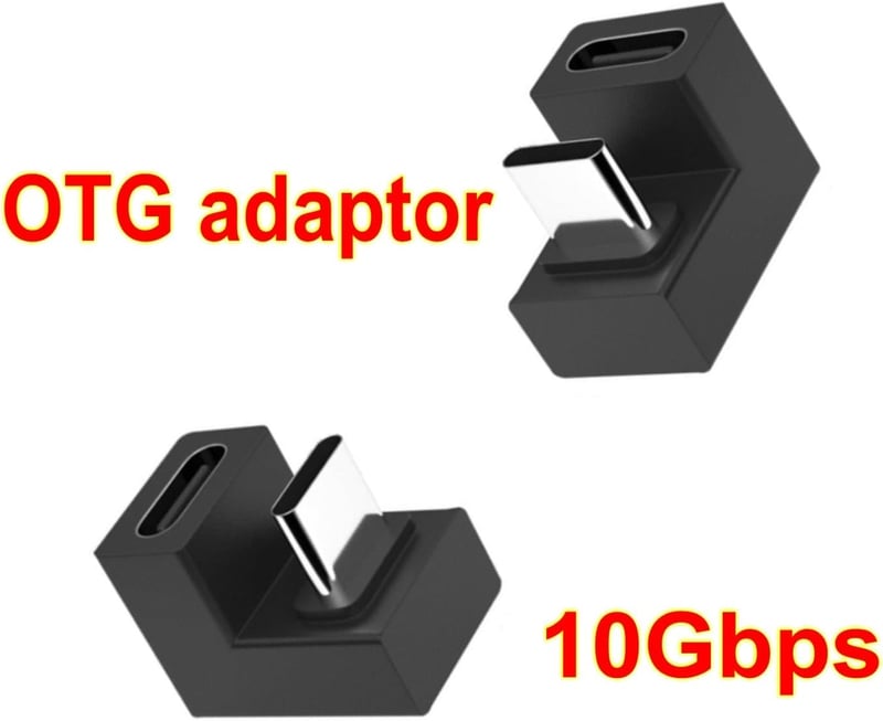 JZK USB-C 3.1 90 fokos adapter 10Gbps Type-C OTG csatlakozó MacBook Samsung Galaxy