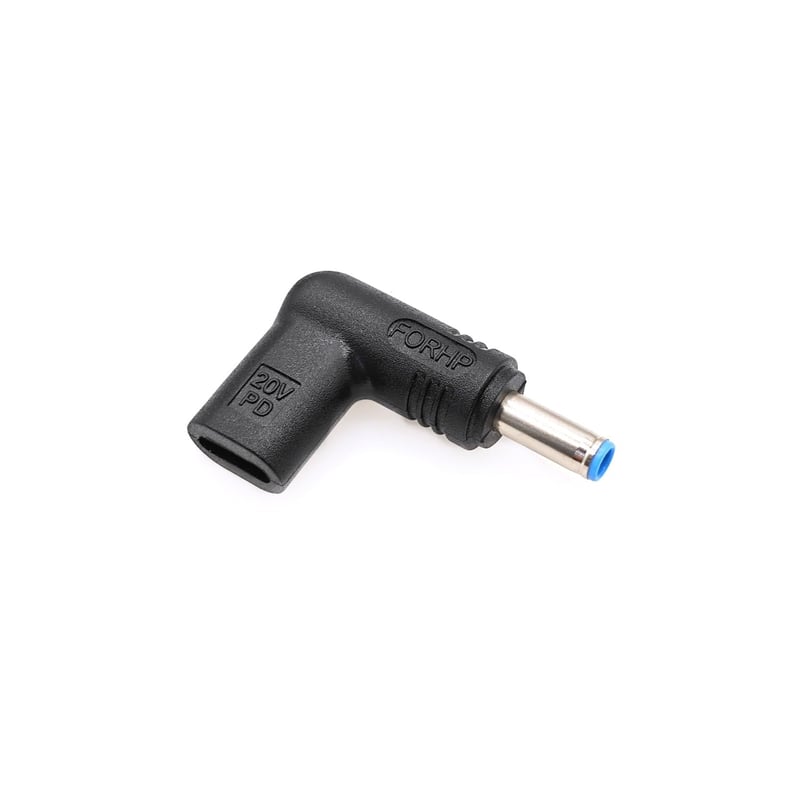 Adaptér JZK USB-C na DC 4,5x3,0 mm, pravouhlý pre notebook HP, 20 V PD nabíjačka