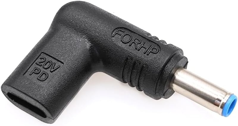 JZK USB-C to DC 4.5x3.0mm adapter HP laptophoz, 20V PD töltő konverter