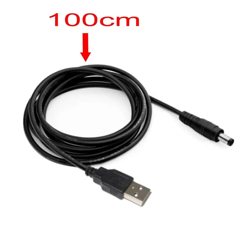 JZK USB-DC töltőkábel 1m, 5 cserélhető csatlakozóval (2.5-5.5mm), LED lámpákhoz, routerekhez, hangszórókhoz, kamerákhoz