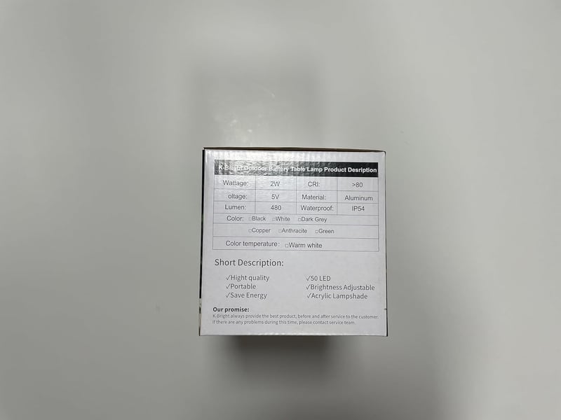 K-Bright LED Palack Lámpa - Tölthető, Érintésvezérelt, Szabályozható Fényerejű Asztali Lámpa, 5200 mAh, IP54 Vízálló, Beltéri-Kültéri, 3000K