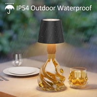 K-Bright LED Palack Lámpa - Tölthető, Érintésvezérelt, Szabályozható Fényerejű Asztali Lámpa, 5200 mAh, IP54 Vízálló, Beltéri-Kültéri, 3000K 6