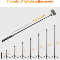 K&F Concept MS19 mágneses szelfibot állvánnyal és levehető távvezérlővel, 162 cm - fekete 6