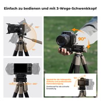 Hliníkový statív na fotoaparát K&F Concept 190 cm s prenosnou taškou, ľahký fotostatív pre mobilný telefón a fotoaparát 6
