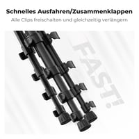 Hliníkový kamerový statív K&F Concept 190 cm, ľahký tripod s prenosnou taškou 7