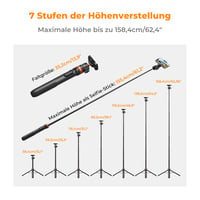 Hliníkový selfie stick a statív na smartfón K&F Concept, 158 cm, tripod na smartfón 2