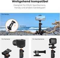 K&F CONCEPT Flexibilis Telefon Tripod Selfie Stick Távirányítóval iPhone Samsung - 60 cm 5