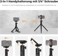 K&F CONCEPT Flexibilis Telefon Tripod Selfie Stick Távirányítóval iPhone Samsung - 60 cm 4