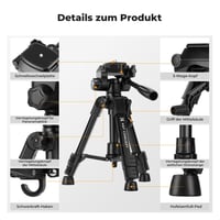 K&F Concept S233A0 mini asztali kameraállvány távkioldóval - 63 cm 4