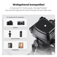 K&F Concept S233A0 mini asztali kameraállvány távkioldóval - 63 cm 7