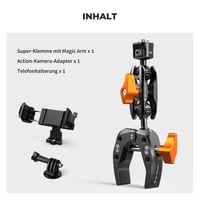 K&F CONCEPT MS13 Magic Arm 360° golyófej kamera rögzítő telefon tartóval - Magic Arm + Super Clamp 7