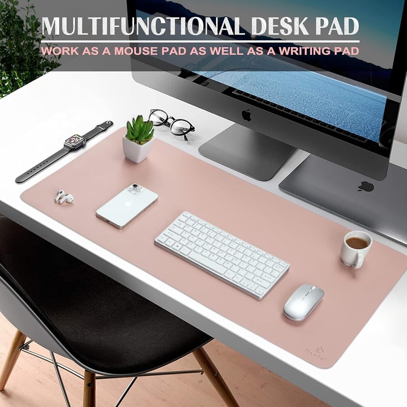 K KNODEL Asztalpad 90x43cm PVC Vízálló Kétoldalas Rózsaszín/Ezüst