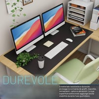 Podložka na písací stôl KNODEL 60x120 cm čierna – veľká podložka pod myš, ochranná podložka na stôl, protišmyková krycia podložka na stôl k PC 3