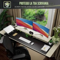 Podložka na písací stôl KNODEL 60x120 cm čierna – veľká podložka pod myš, ochranná podložka na stôl, protišmyková krycia podložka na stôl k PC 5