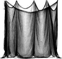 K KUMEED Halloween Dekoráció Fekete Textil Futó 10x2,15m 1