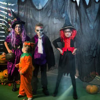 K KUMEED Halloween Dekoráció Fekete Textil Futó 10x2,15m 4