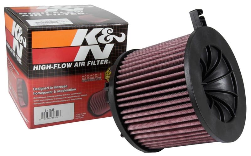 K&N E-0646 Csere Levegőszűrő - Audi A4, A5, Q5, RS4, RS5, S4, S5, Quattro, Sportback (2015-2018) - Mosható, Nagy Teljesítményű Motor Légszűrő