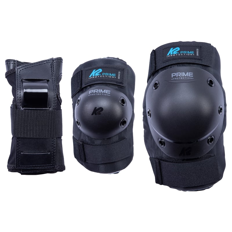 Sada chráničov na inline korčule K2 Prime PAD Set Slim – čierna/modrá, veľkosť S