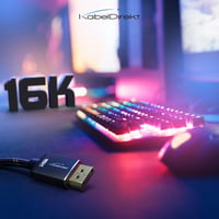 Kábel KabelDirekt 16K DisplayPort 2.1 1 m – DP80, nylonový – pre herné PC 7