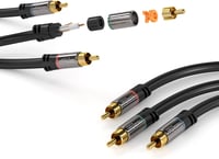 KabelDirekt 1m komponens kábel 3x RCA csatlakozó FullHD 1080i PRO - 1 m, Single 3