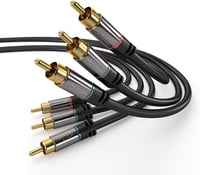 KabelDirekt 1m komponens kábel 3x RCA csatlakozó FullHD 1080i PRO - 1 m, Single 2