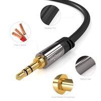 Stereo audio kábel KabelDirekt 3,5 mm jack - 10 m - čierny 2