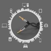 Stereo audio kábel KabelDirekt 3,5 mm jack - 10 m - čierny 3