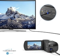 KabelDirekt 5m Mini HDMI - HDMI kábel 4K@60Hz, HDMI 2.0a 5