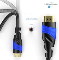 KabelDirekt 5m Mini HDMI - HDMI kábel 4K@60Hz, HDMI 2.0a 3