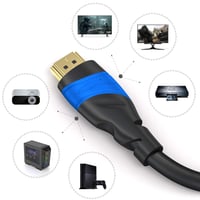 Kábel HDMI 8K a 4K KabelDirekt 5 m s technológiou Flexcore – Vysokorýchlostný prepojovací HDMI kábel kompatibilný s Ultra HD 7